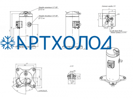 Компрессор спиральный RCZ52T4LB6CA (141R0113) Ридан