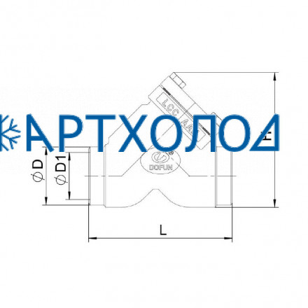 Обратный клапан CVD-HS DN50 63 бар, прямоточный  Dofun