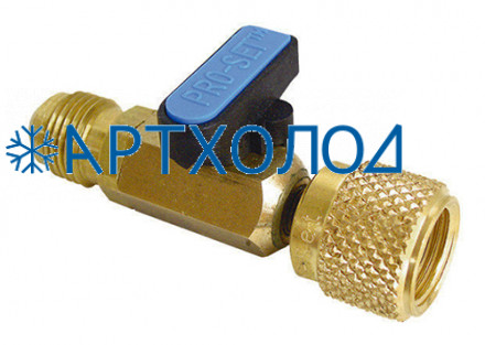 Вентиль для заправочных шлангов (M1/4"SAE х F1/4"SAE) BV CPS