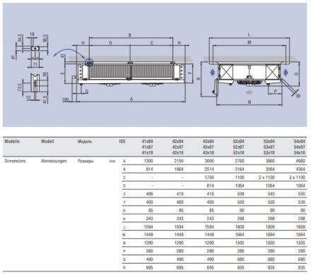 Потолочный двухпоточный воздухоохладитель ECO IDE 53B10 ED ECO
