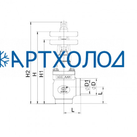 Запорный вентиль, материал нержавеющая сталь SSVD-A DN20 (угловой) Dofun Запорный вентиль, материал нержавеющая сталь SSVD-A DN20 (угловой) Dofun