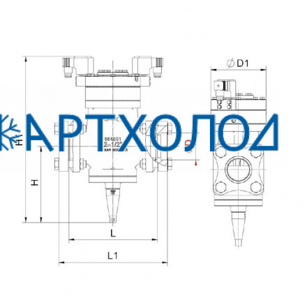 Автоматический двухступенчатый электромагнитный клапан (NC) DGSV-2C DN100  Dofun